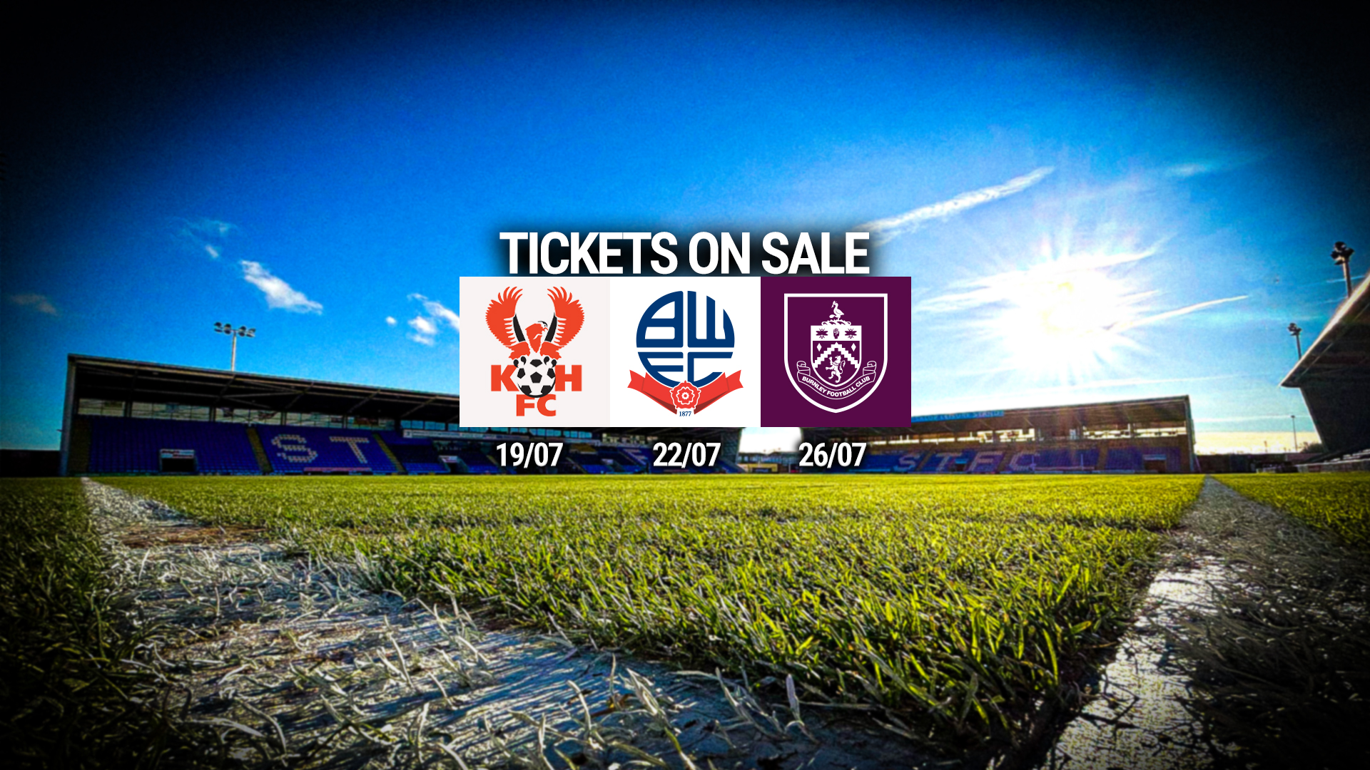 Tickets are now on sale for our home pre-season friendlies!