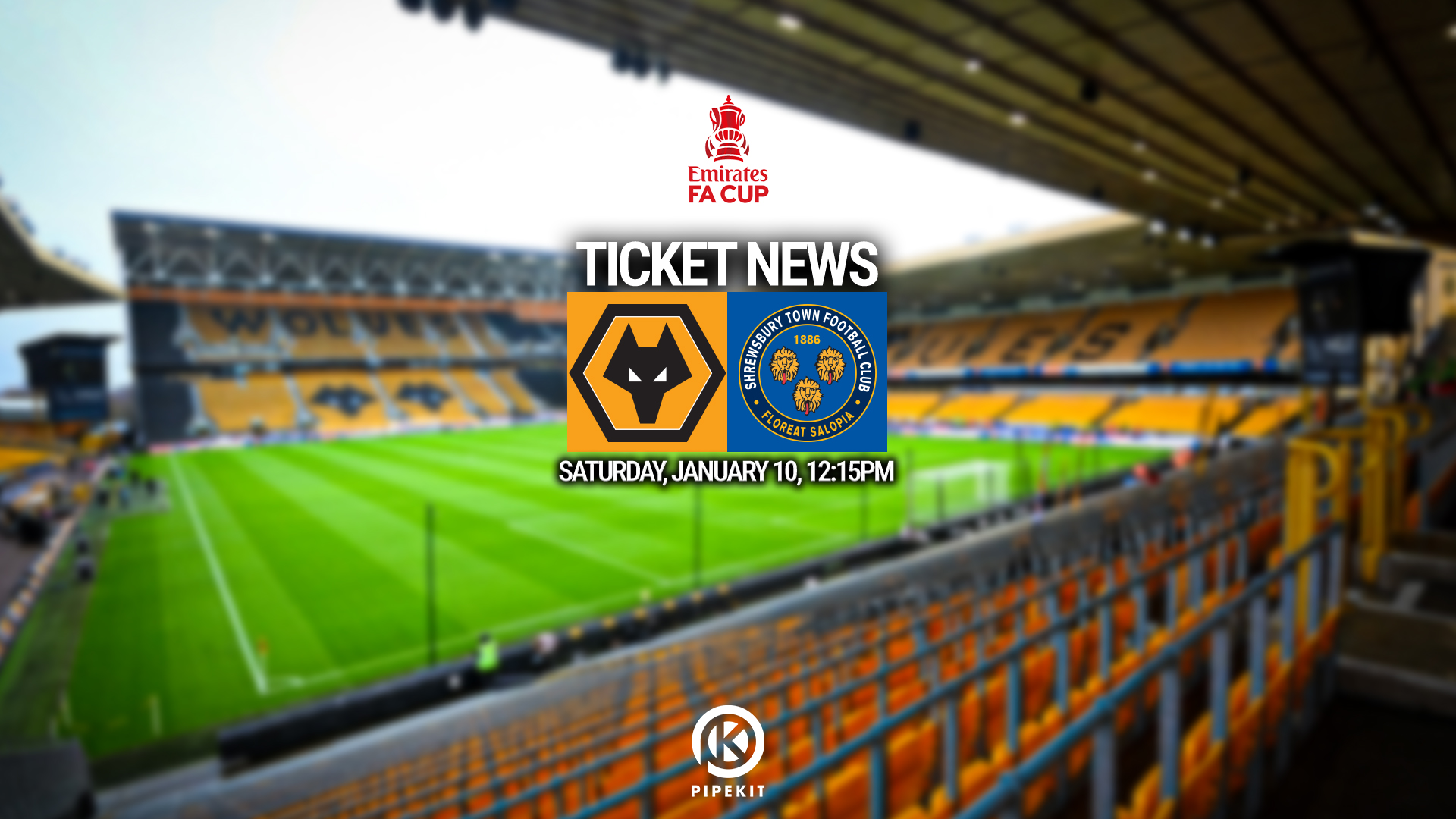 Wolves tickets still available for collection!
