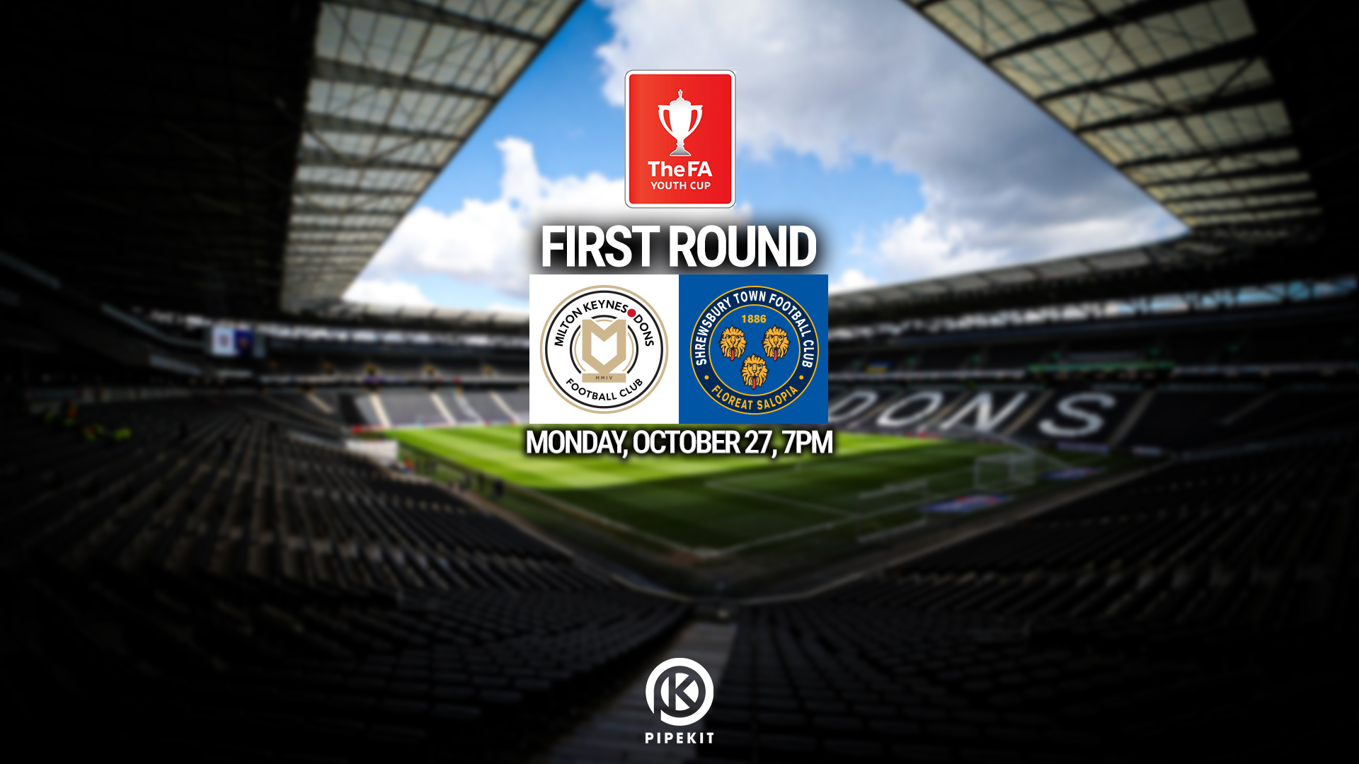 Under-18s drawn away at MK Dons in FA Youth Cup