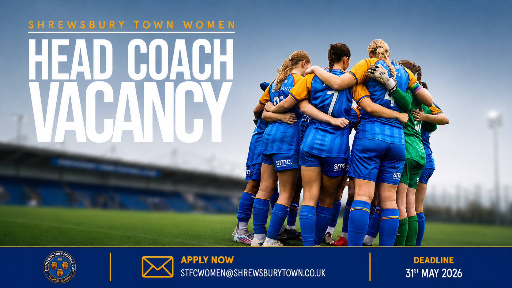 Head Coach vacancy at STFC Women