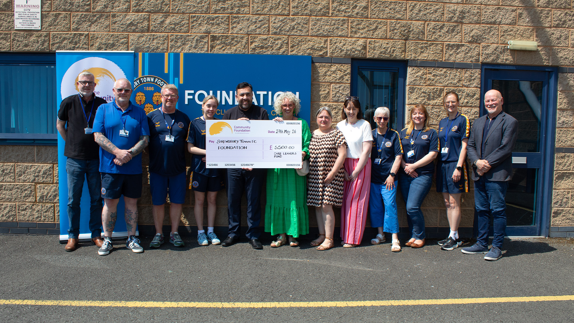 Shrewsbury Town Foundation receives Community Foundation grant
