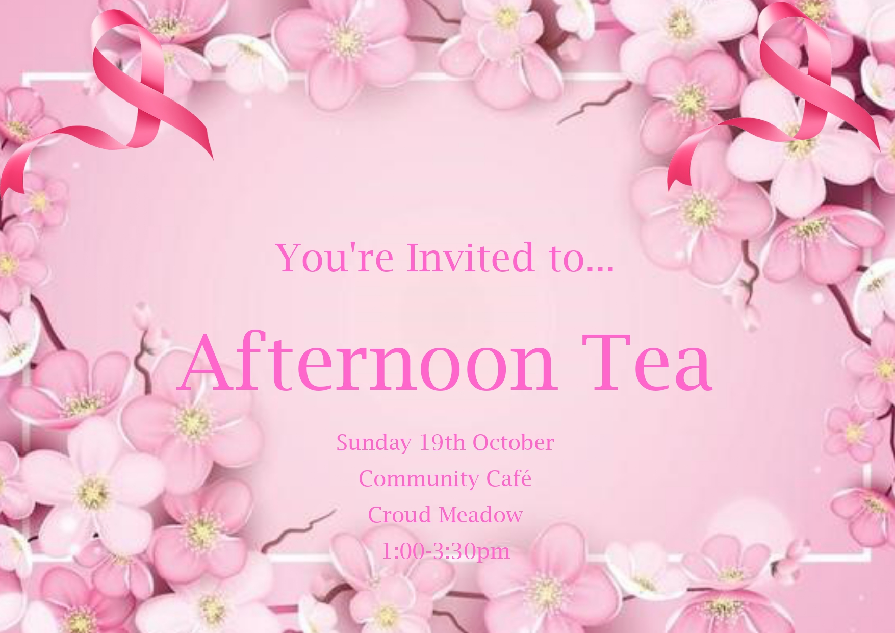 Afternoon Tea in aid of Breast Cancer Now