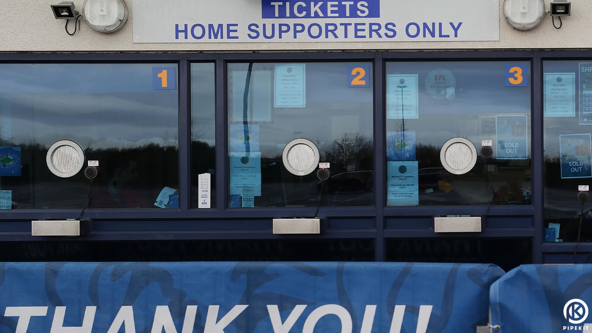 Ticket office closed on Wednesday, February 18