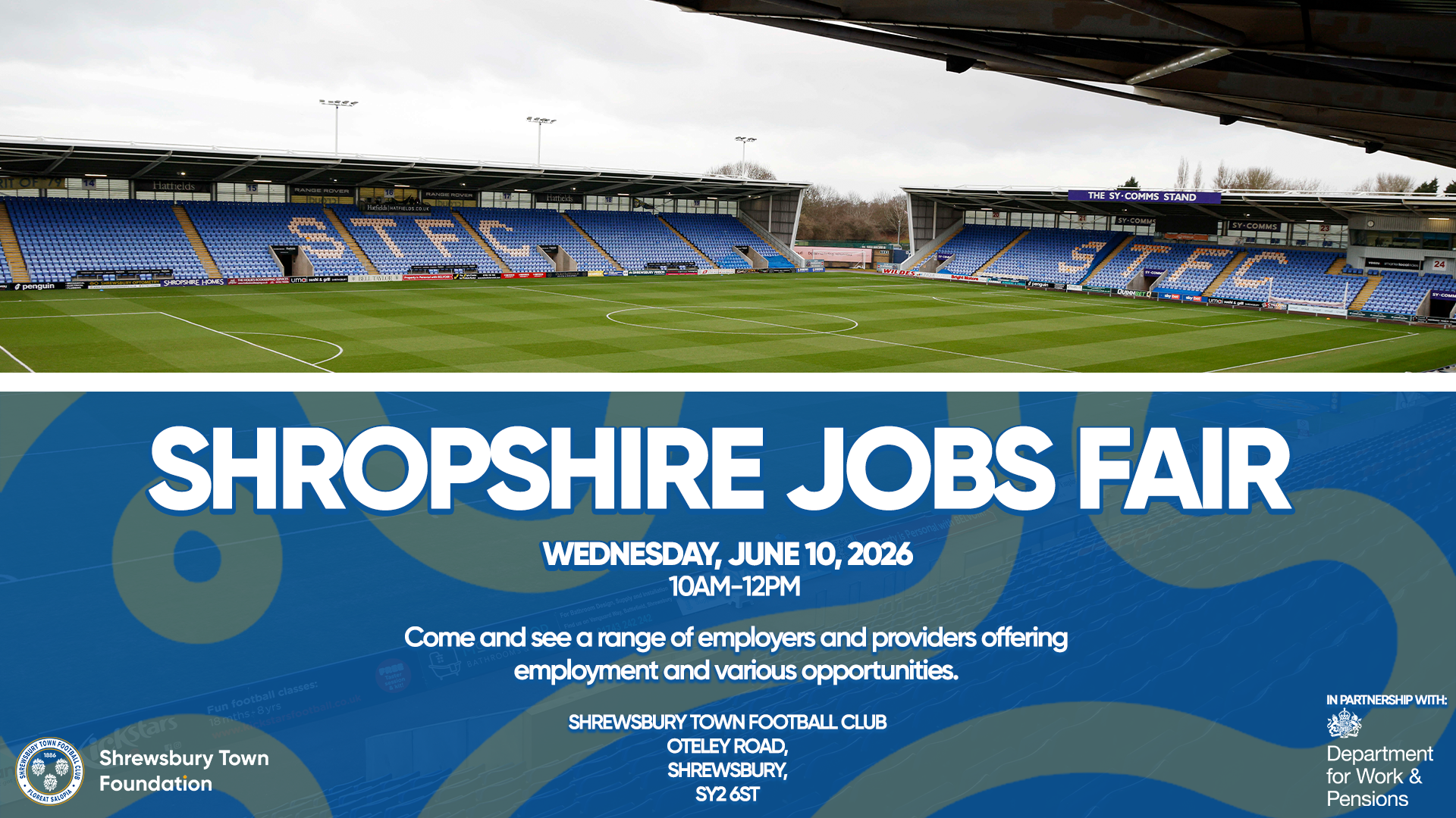 Youth Hub to Host Shropshire Jobs Fair at Croud Meadow