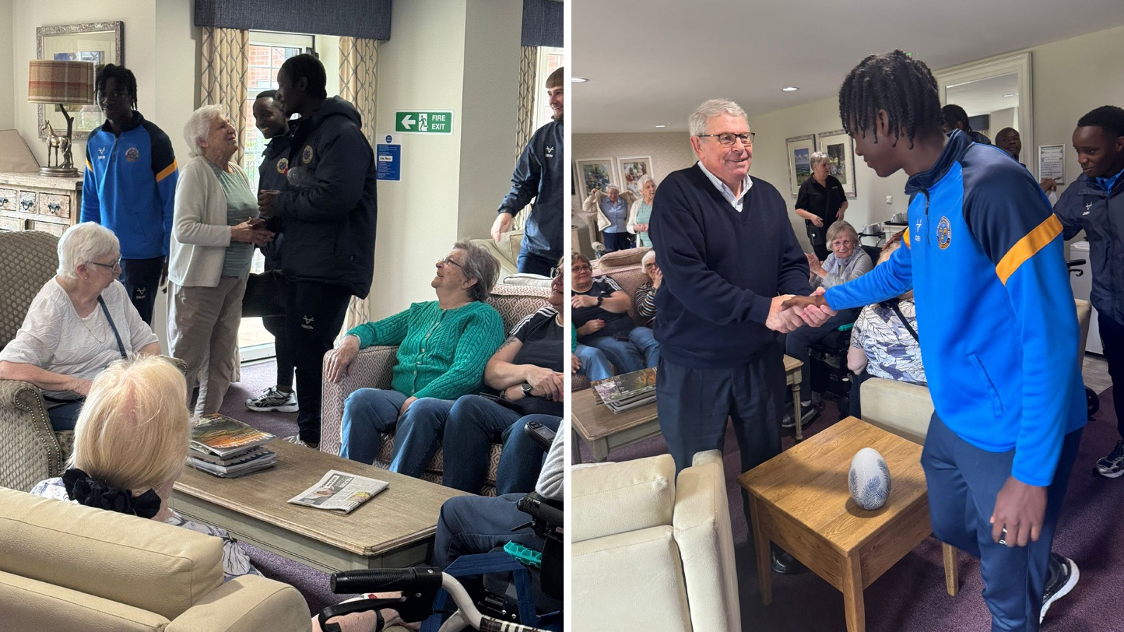 Academy players visit Stiperstones Court retirement complex