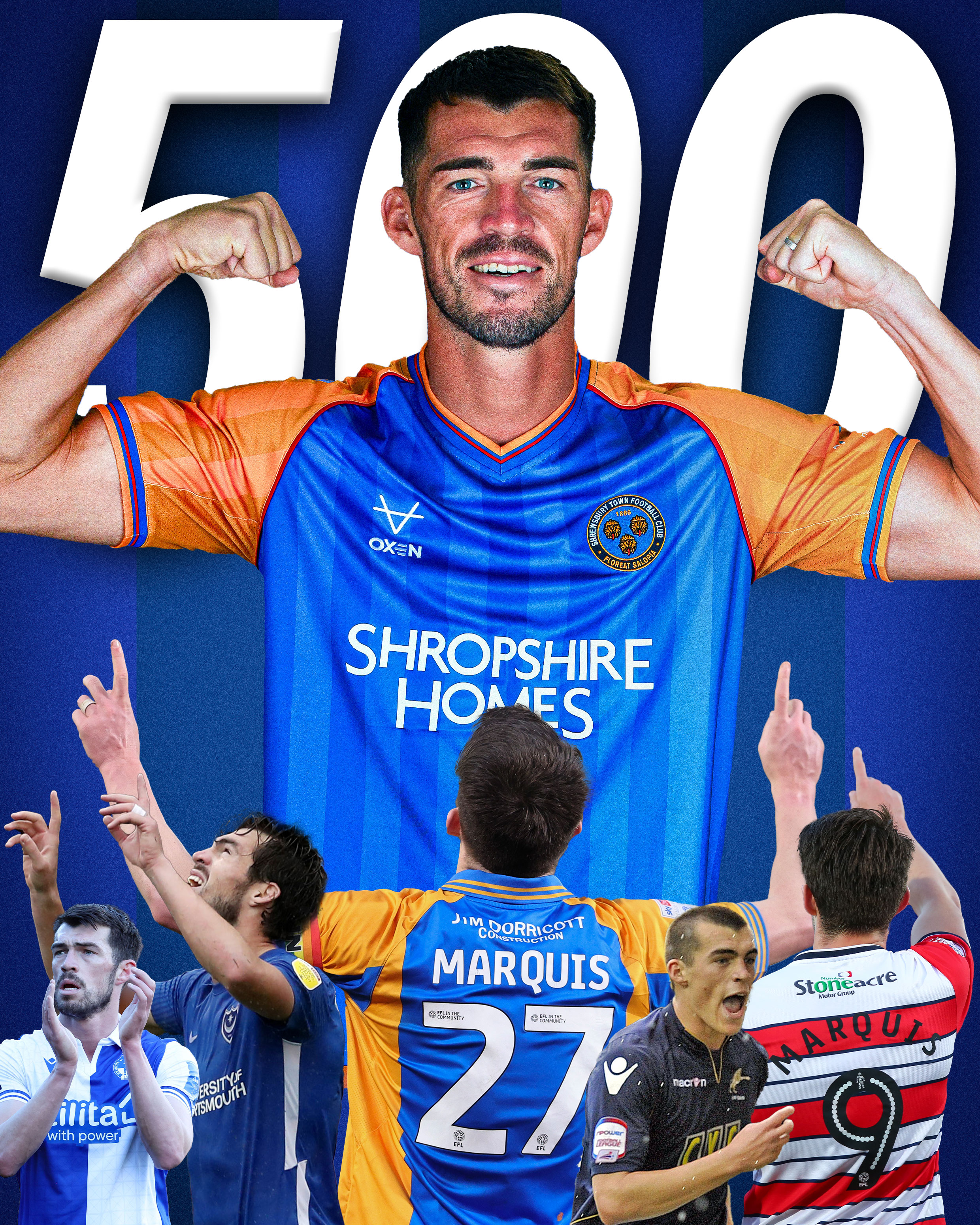 John Marquis hits 500 league appearances!